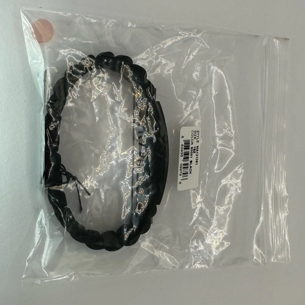 Marc by Marc Jacobs Black Silicone Braided Bracelet NWT - Picture 3 of 7